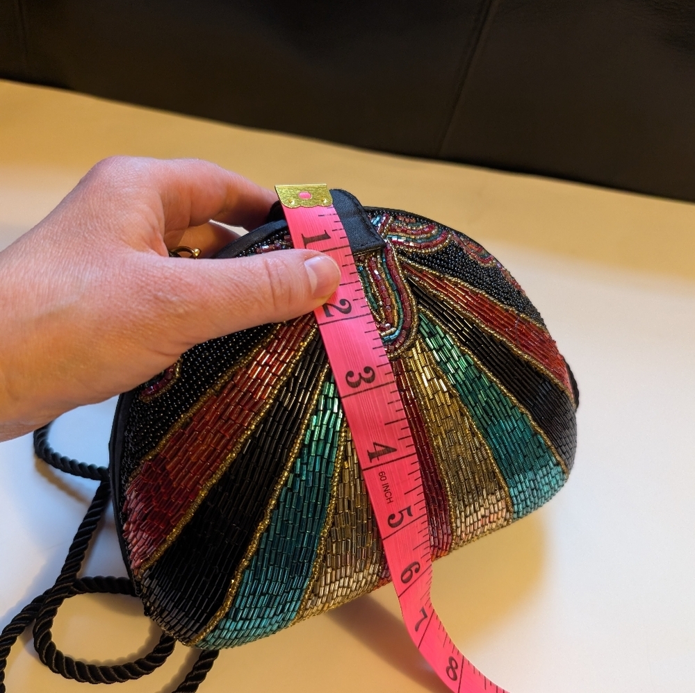Bob Mackie Beaded Clutch in Black, Gold, Red, Teal - Picture 11 of 13